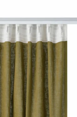 Ellos Gardinlængder Med Rynkebånd-Home Multibåndsgardin Elly Wide i genanvendt halvlinned ekstra bred 1-pak