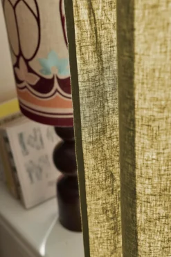 Ellos Gardinlængder Med Rynkebånd-Home Multibåndsgardin Elly Wide i genanvendt halvlinned ekstra bred 1-pak