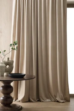 Ellos Velourgardiner|Gardinlængder Med Rynkebånd-Home Multibåndslængd Nora dobbelt bredde, 1 stk.