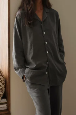 Ellos Homewear-Home Natbukser Pyjama Pant Elly i genanvendt halvlinned