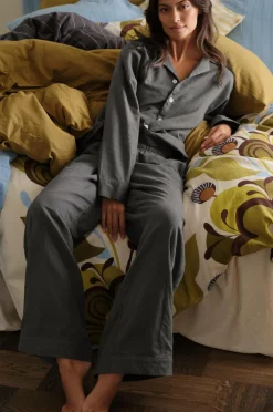 Ellos Homewear-Home Natbukser Pyjama Pant Elly i genanvendt halvlinned