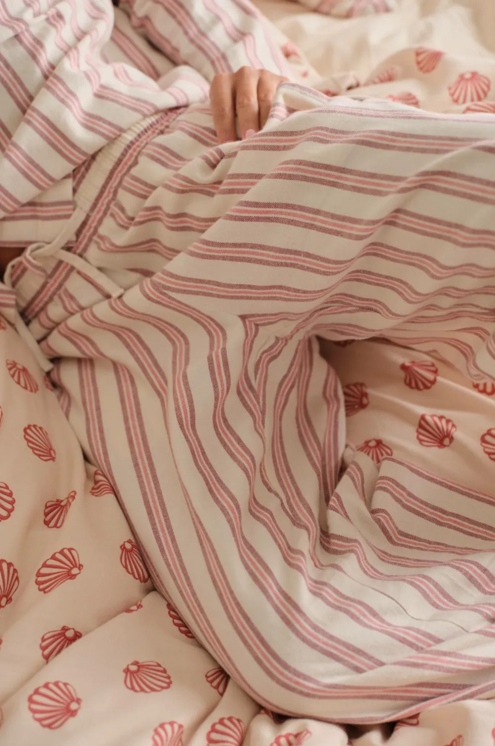 Ellos Homewear-Home Natbukser Valerie Thin Stripe