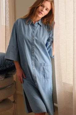Ellos Homewear-Home Natskjorte Denim