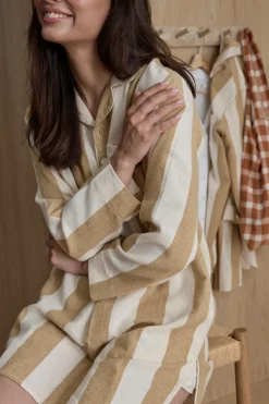 Ellos Homewear-Home Natskjorte Valerie Block Stripe i bomuldsflonel