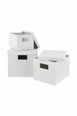 Ellos Kontorartikler-Home Opbevaringsbokse Rose, sæt med 3 stk. i forskellige størrelser