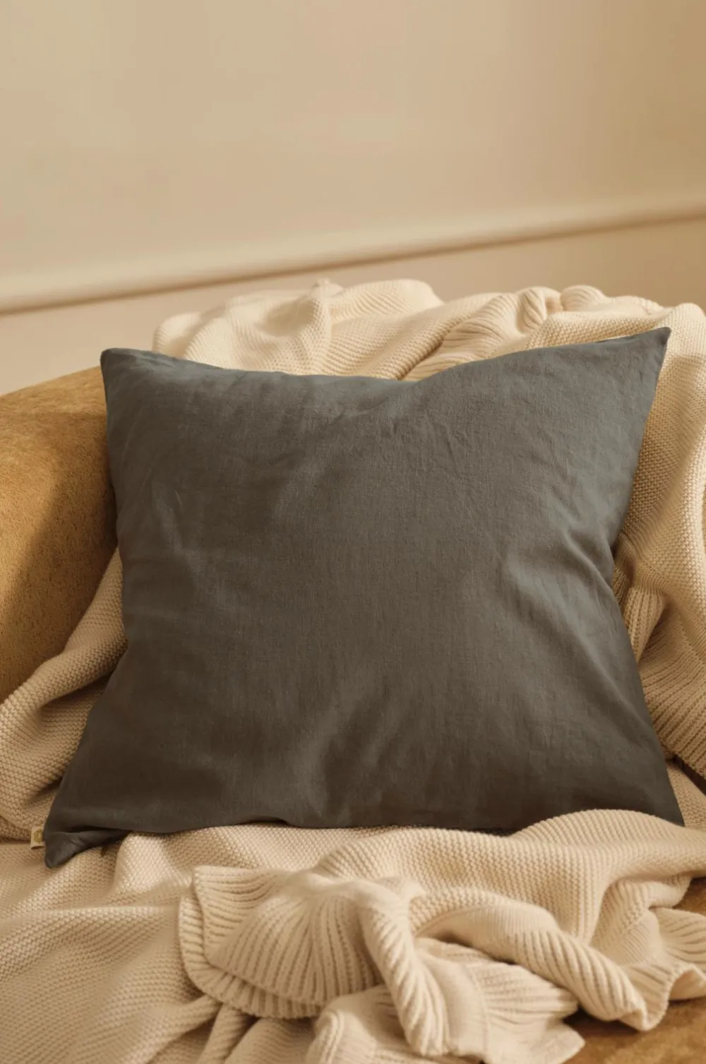 Ellos Pyntepuder & Betræk-Home Pudebetræk Elly i genanvendt halvlinned