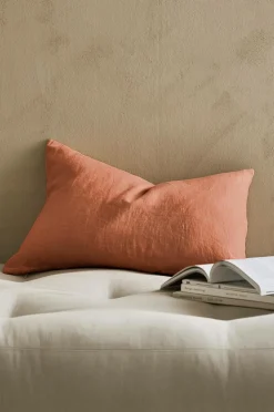 Ellos Pyntepuder & Betræk-Home Pudebetræk Candice Zip i vasket hør 40x60 cm