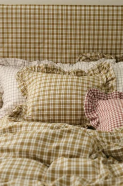 Ellos Pudebetræk-Home Pudebetræk Sonneli Check Frill PC i bomuld