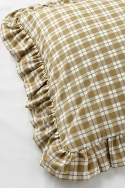 Ellos Pudebetræk-Home Pudebetræk Sonneli Check Frill PC i bomuld