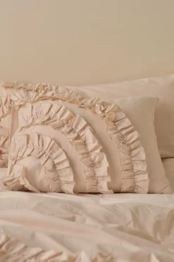 Ellos Pudebetræk-Home Pudebetræk Juliette Curve Frill i vasket bomuld