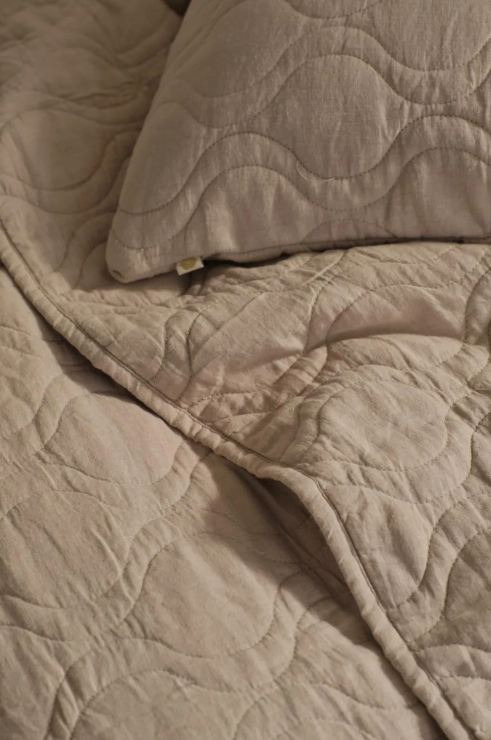 Ellos Pyntepuder & Betræk-Home Pudebetræk Elly Quilted i genanvendt halvlinned