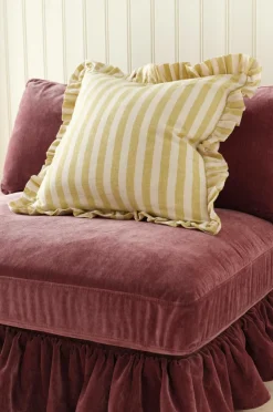 Ellos Pyntepuder & Betræk-Home Pudebetræk Elly Classic Stripe i genanvendt halvlinned