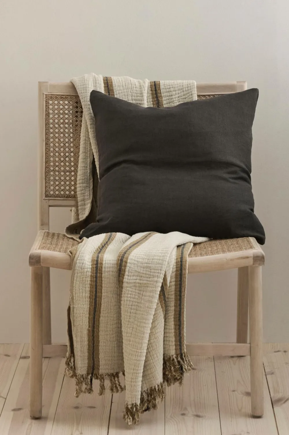 Ellos Pyntepuder & Betræk-Home Pudebetræk Candice Zip i vasket hør 50x50 cm