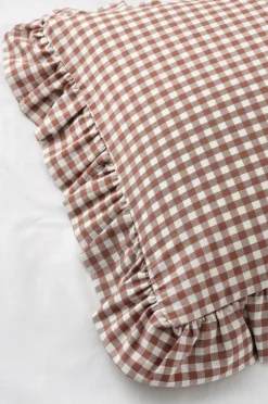 Ellos Pudebetræk-Home Pudebetræk Sonneli Check Frill PC i bomuld