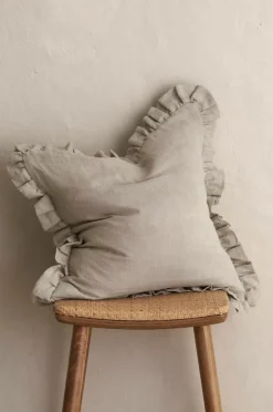 Ellos Pyntepuder & Betræk-Home Pudebetræk Candice Frill i vasket hør