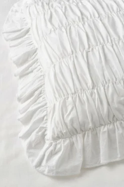Ellos Pudebetræk-Home Pudebetræk Juliette Elastic Frill i vasket bomuld