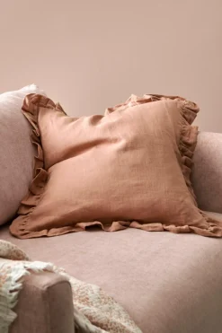 Ellos Pyntepuder & Betræk-Home Pudebetræk Candice Frill i vasket hør