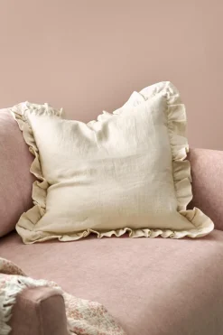 Ellos Pyntepuder & Betræk-Home Pudebetræk Candice Frill i vasket hør
