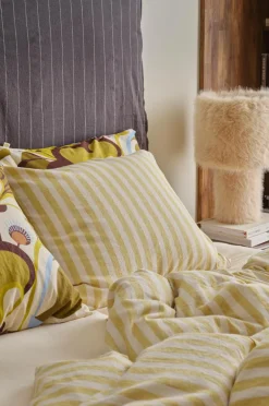 Ellos Pudebetræk-Home Pudebetræk Elly Classic Stripe i genanvendt halvlinned