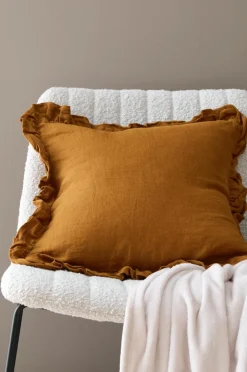 Ellos Pyntepuder & Betræk-Home Pudebetræk Candice Frill i vasket hør