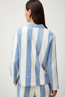 Ellos Homewear-Home Pyjamasskjorte Valerie Block Stripe Long Sleeve