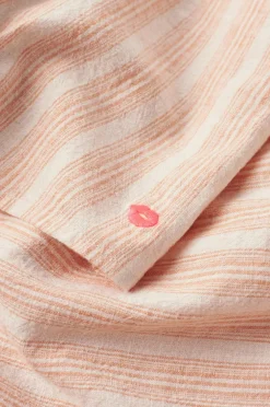 Ellos Homewear-Home Pyjamasskjorte Elly Stripe i genanvendt halvlinned