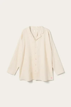 Ellos Homewear-Home Pyjamasskjorte Long Sleeve Shirt Elly i genanvendt halvlinned