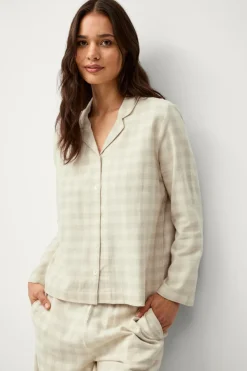 Ellos Homewear-Home Pyjamasskjorte Valerie Small Check