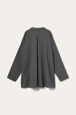 Ellos Homewear-Home Pyjamasskjorte Long Sleeve Shirt Elly i genanvendt halvlinned