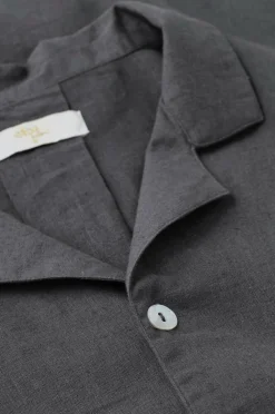 Ellos Homewear-Home Pyjamasskjorte Long Sleeve Shirt Elly i genanvendt halvlinned