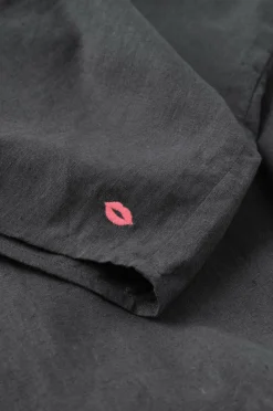 Ellos Homewear-Home Pyjamasskjorte Long Sleeve Shirt Elly i genanvendt halvlinned