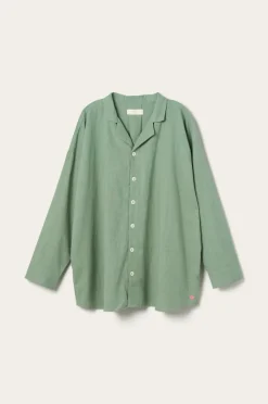 Ellos Homewear-Home Pyjamasskjorte Long Sleeve Shirt Elly i genanvendt halvlinned