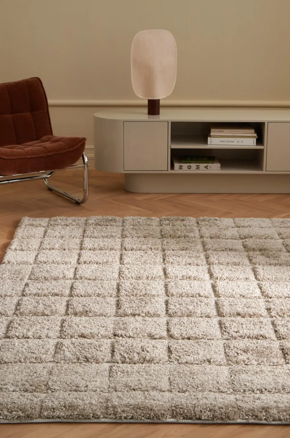 Ellos Luv- & Ryatæpper-Home Ryatæppe Alba Check Shaggycarpet