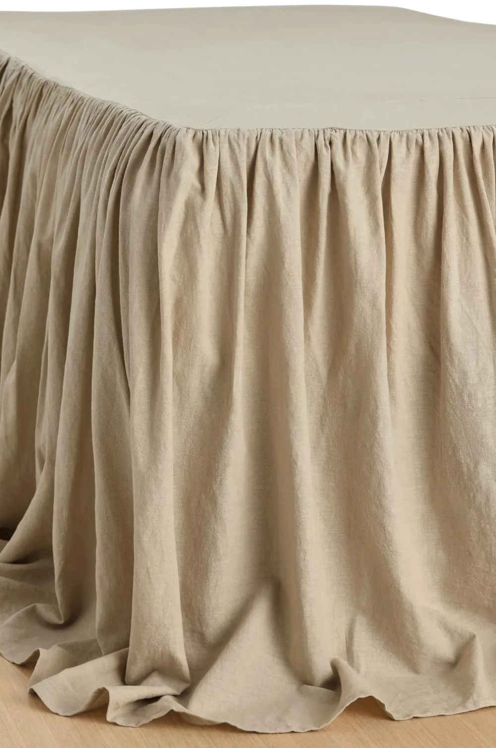 Ellos Sengekapper-Home Sengekappe Elly Frilled i genanvendt halvlinned 75 cm