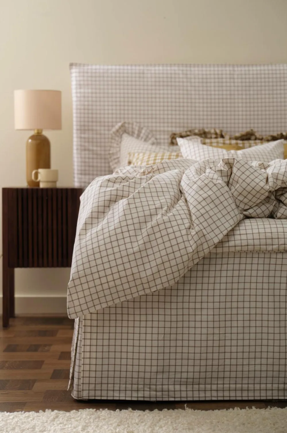 Ellos Sengekapper-Home Sengekappe Sonneli Check i bomuld højde 52 cm