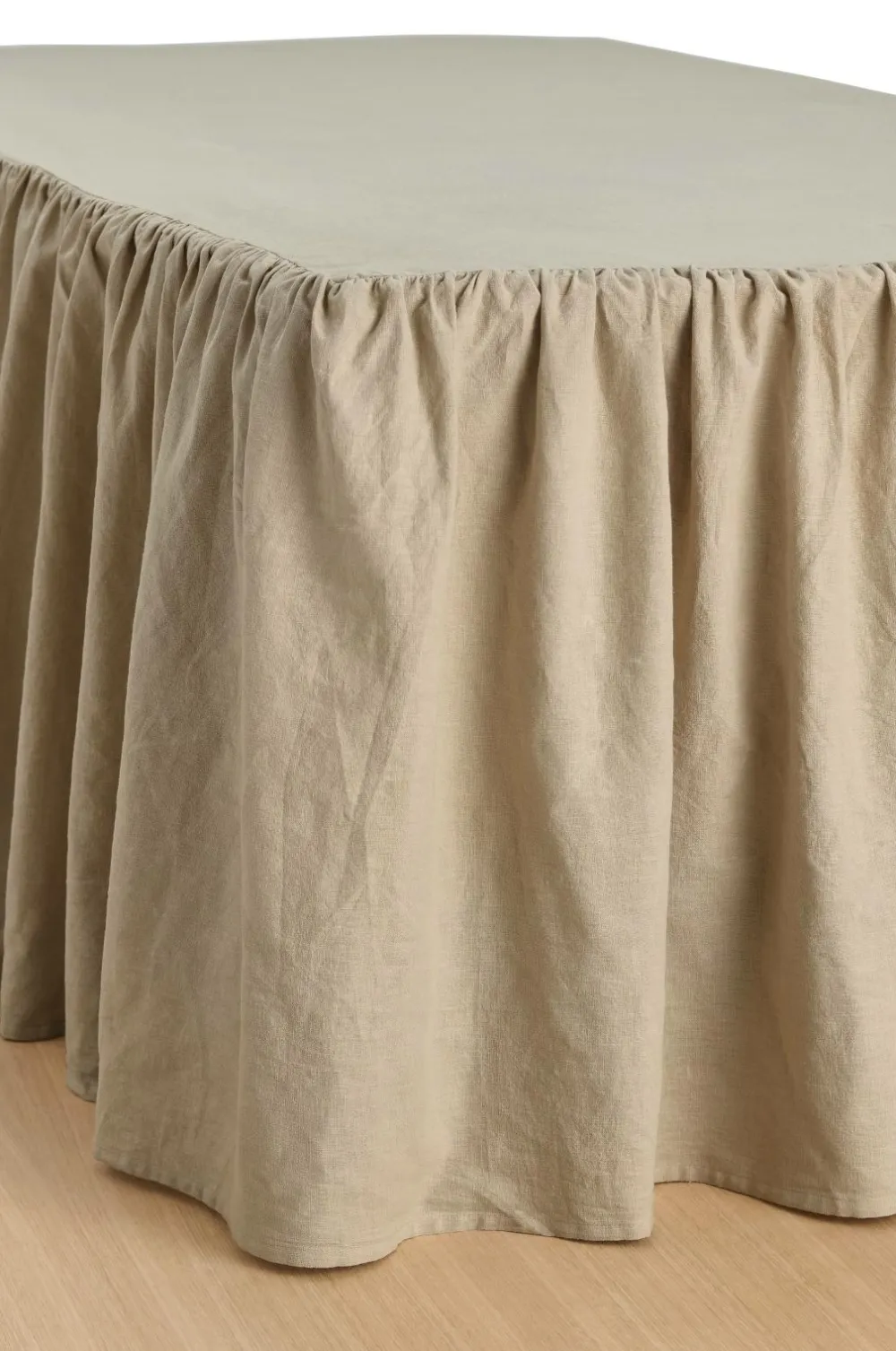 Ellos Sengekapper-Home Sengekappe Elly Frilled i genanvendt halvlinned 52 cm