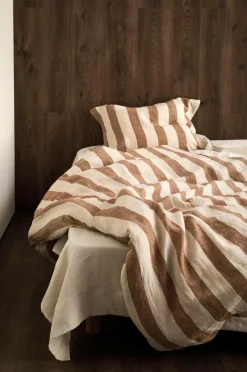Ellos Dynebetræk|Sengesæt-Home Sengesæt Candice Block Stripe i vasket hør, 2 dele