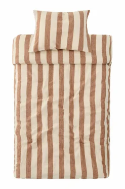 Ellos Dynebetræk|Sengesæt-Home Sengesæt Candice Block Stripe i vasket hør, 2 dele