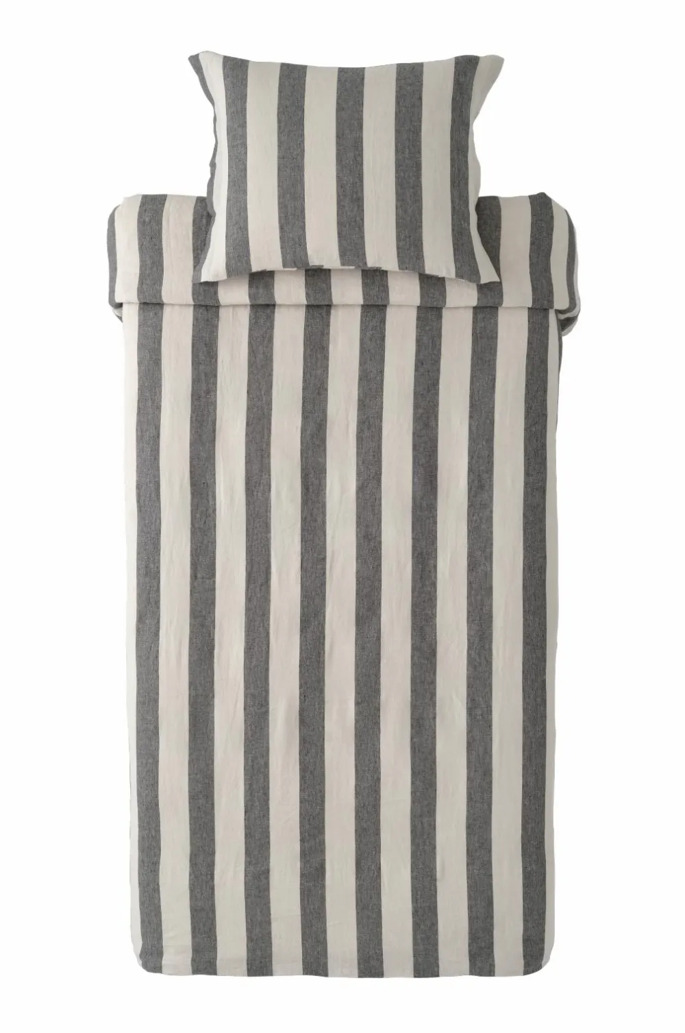 Ellos Dynebetræk|Sengesæt-Home Sengesæt Candice Block Stripe i vasket hør, 2 dele