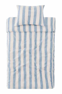 Ellos Dynebetræk|Sengesæt-Home Sengesæt Candice Block Stripe i vasket hør, 2 dele