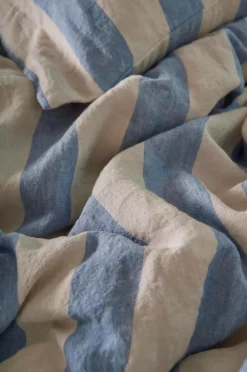 Ellos Dynebetræk|Sengesæt-Home Sengesæt Candice Block Stripe i vasket hør, 2 dele