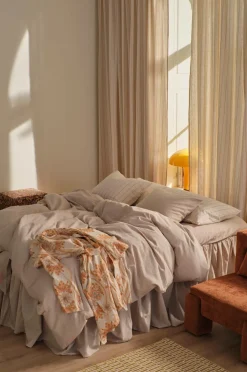 Ellos Dynebetræk|Sengesæt-Home Sengesæt Elly i genanvendt halvlinned 2 eller 3 stykker