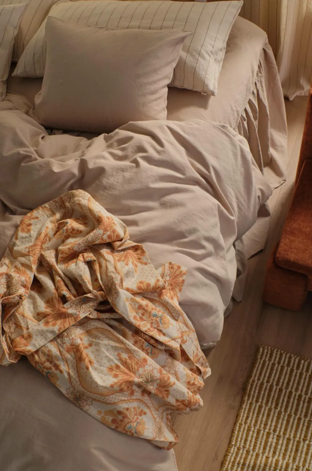 Ellos Dynebetræk|Sengesæt-Home Sengesæt Elly i genanvendt halvlinned 2 eller 3 stykker