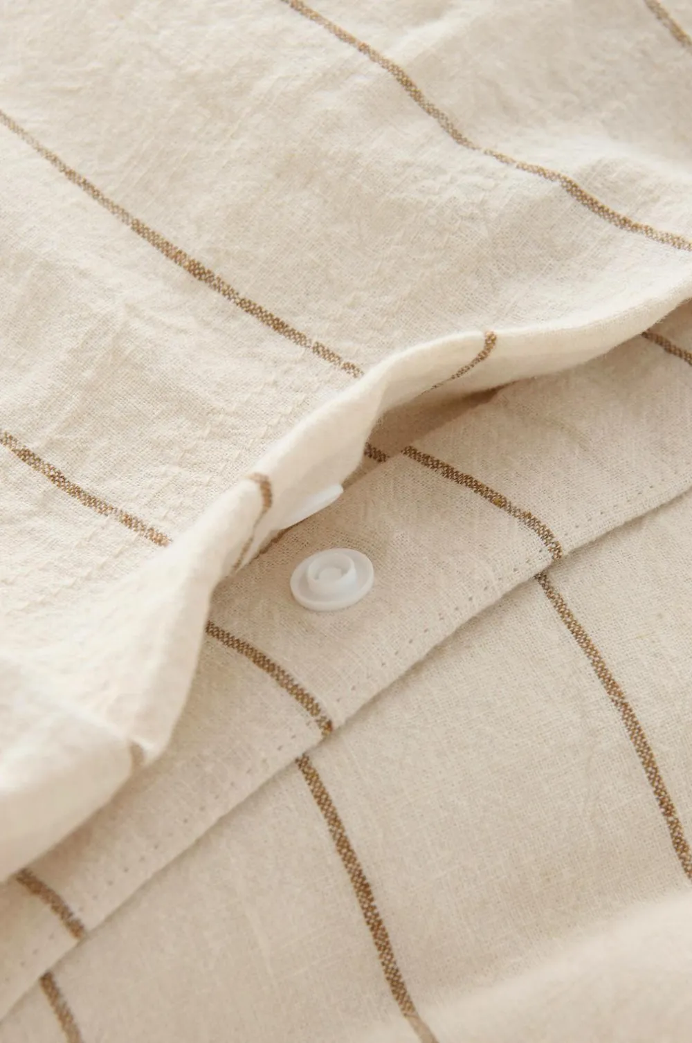 Ellos Dynebetræk|Sengesæt-Home Sengesæt Elly Thin Stripe i genanvendt halvlinned 2 eller 3 stykker