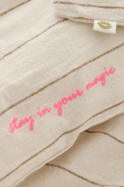 Ellos Dynebetræk|Sengesæt-Home Sengesæt Elly Thin Stripe i genanvendt halvlinned 2 eller 3 stykker