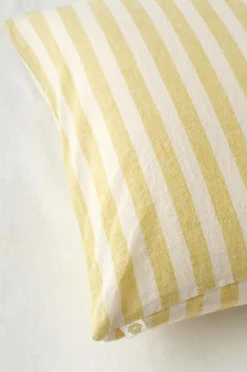 Ellos Dynebetræk|Sengesæt-Home Sengesæt Elly Classic Stripe i genanvendt halvlinned 2 eller 3 stykker