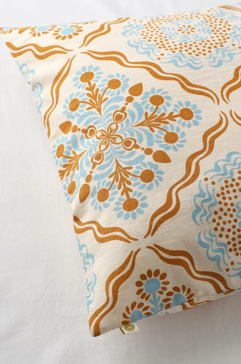 Ellos Dynebetræk|Sengesæt-Home Sengesæt Elly Tile i genanvendt halvlinned 2 eller 3 stykker