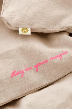 Ellos Dynebetræk|Sengesæt-Home Sengesæt Elly i genanvendt halvlinned 2 eller 3 stykker