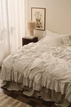 Ellos Dynebetræk|Sengesæt-Home Sengesæt Juliett Giant Frill i vasket bomuld 2 dele