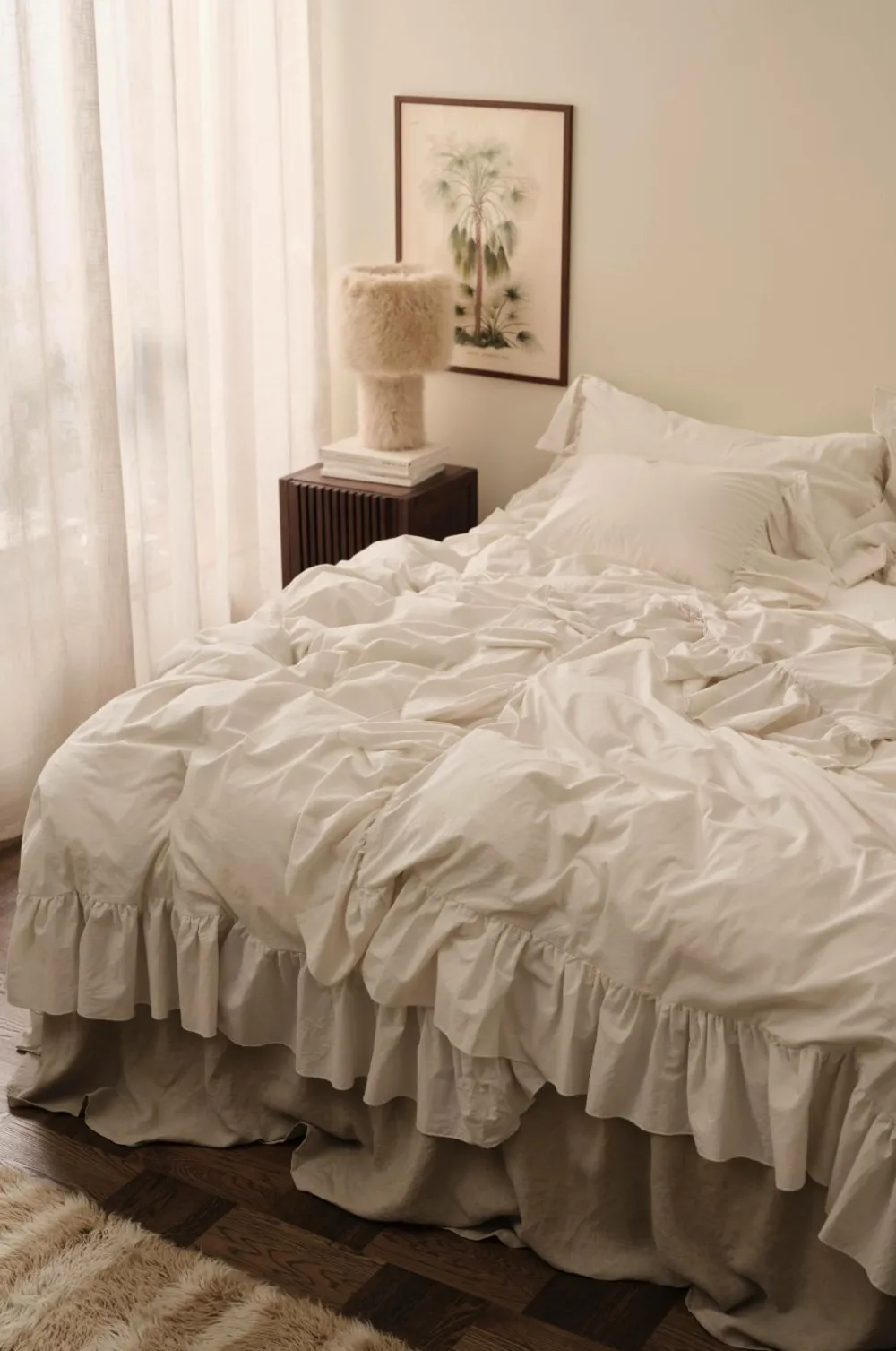 Ellos Dynebetræk|Sengesæt-Home Sengesæt Juliett Giant Frill i vasket bomuld 2 dele